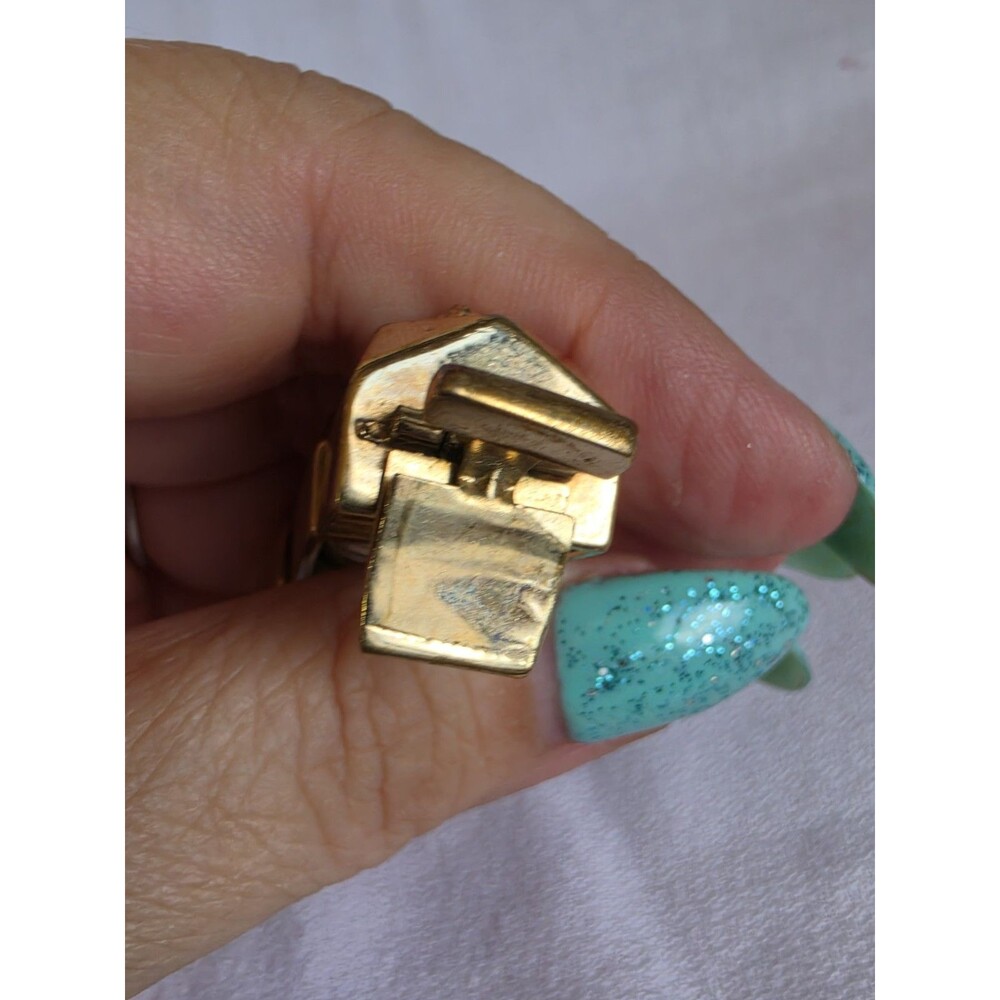 Vtg Gianni Versace Gold Tone Chunky Pyramid Links Medusa Bracelet - Picture 4 of 15